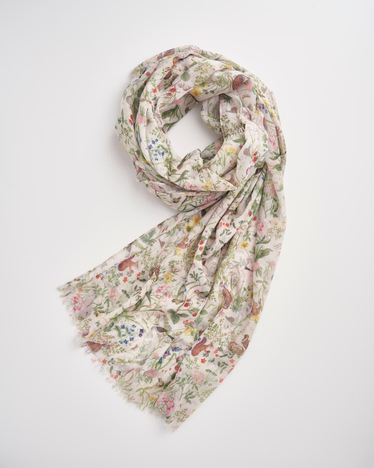 Meadow Creatures Lightweight Scarf - Marshmallow Yellow