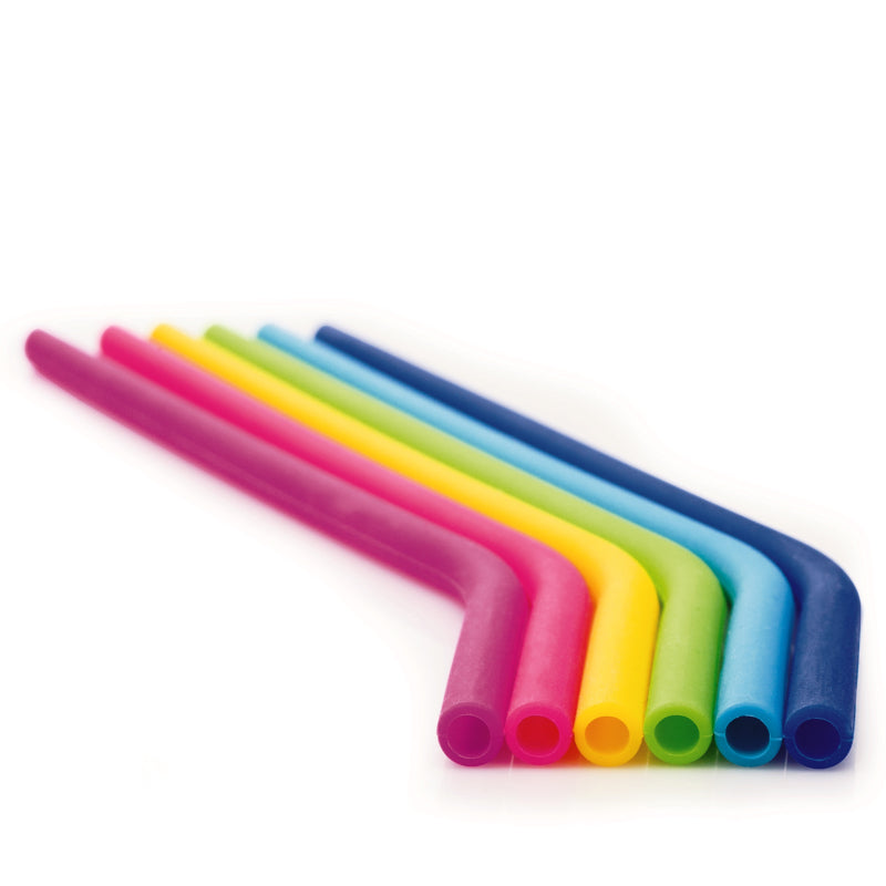Rainbow Reusable Silicone Straws