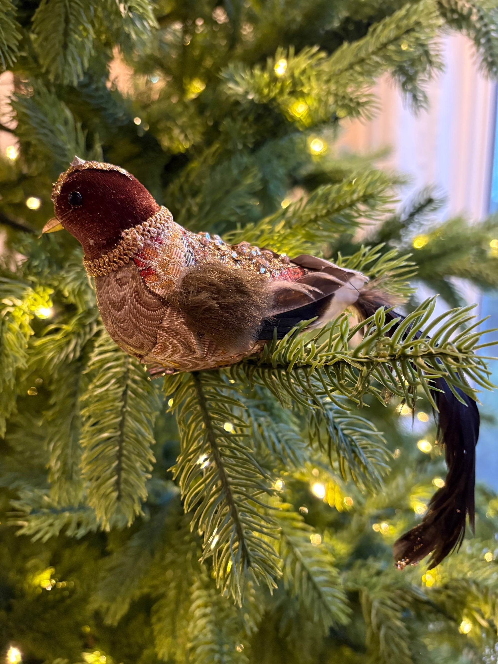 Gilded Songbird Clip Ornament
