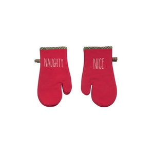 Naughty or Nice Oven Mitts