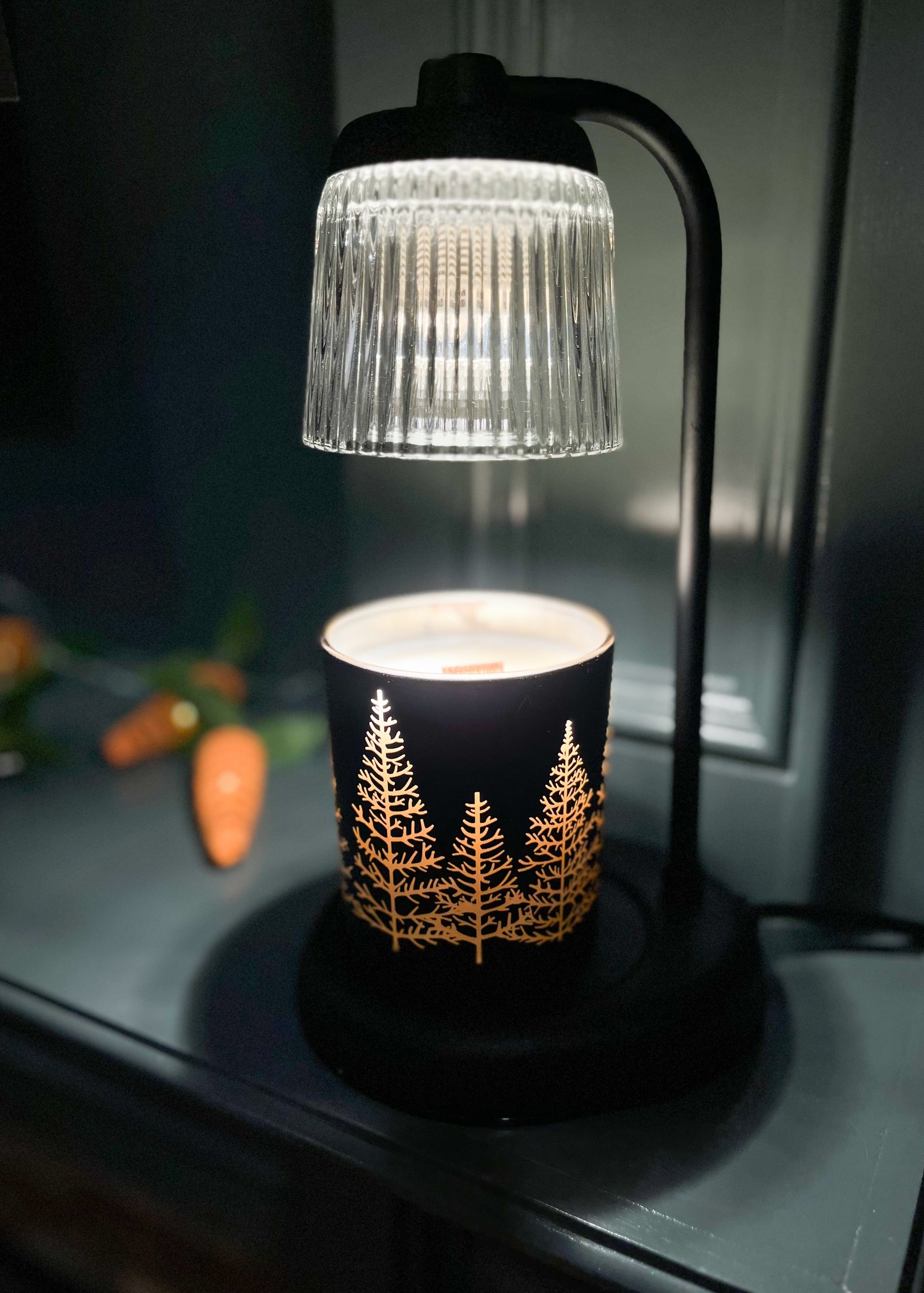 Fluted Glass Lamp Candle Warmer