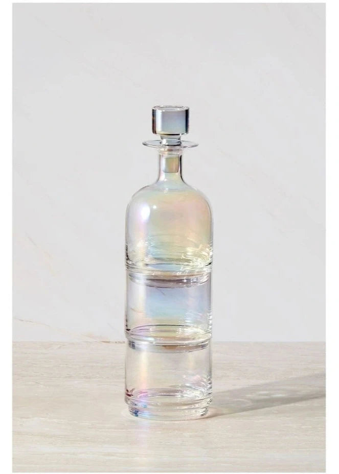Iridescent Decanter and Glasses Set