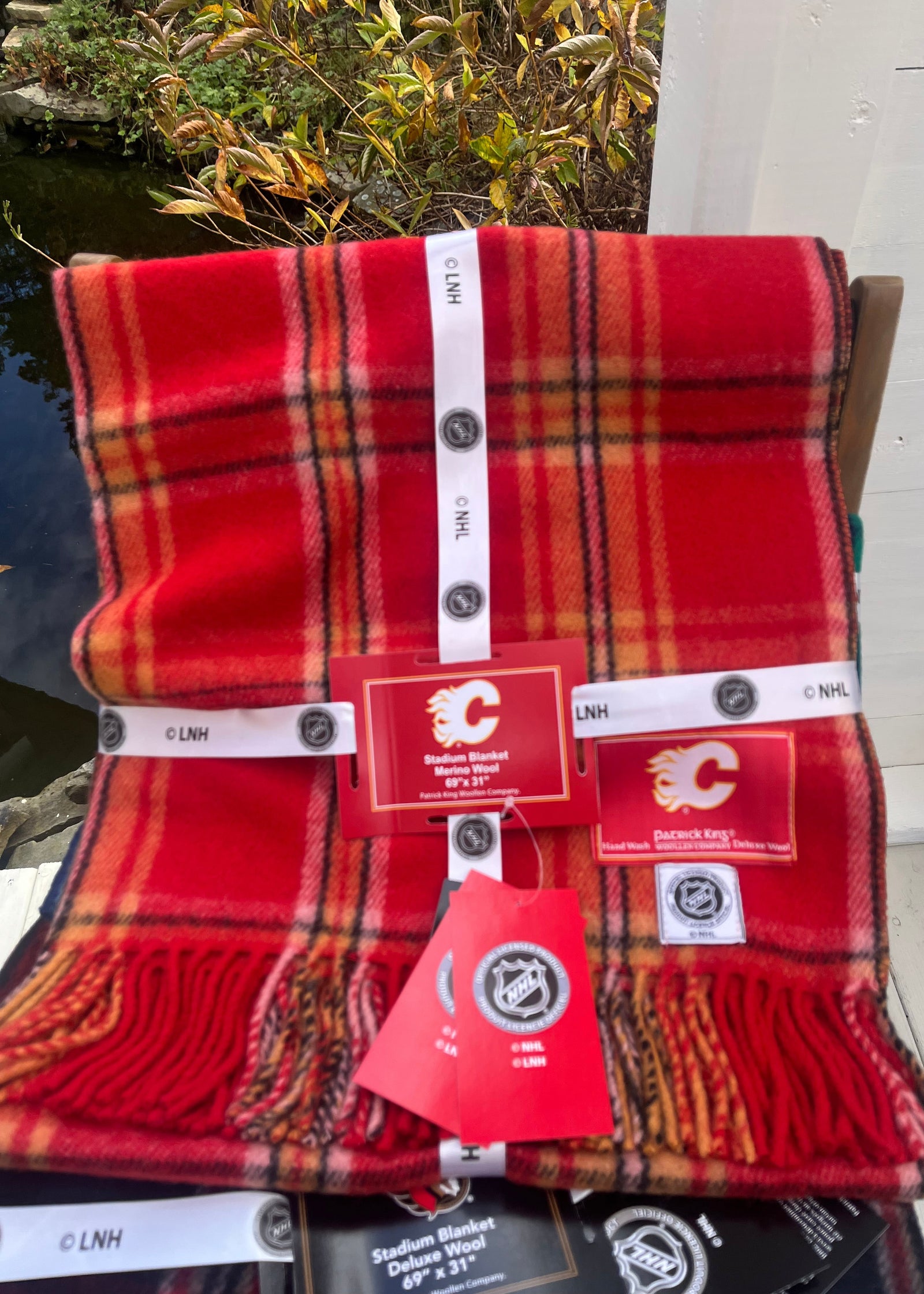 Calgary Flames NHL Tartan Blanket