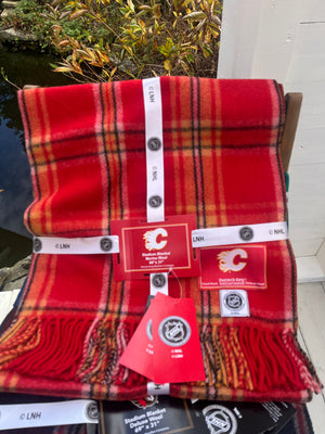 Calgary Flames NHL Tartan Blanket