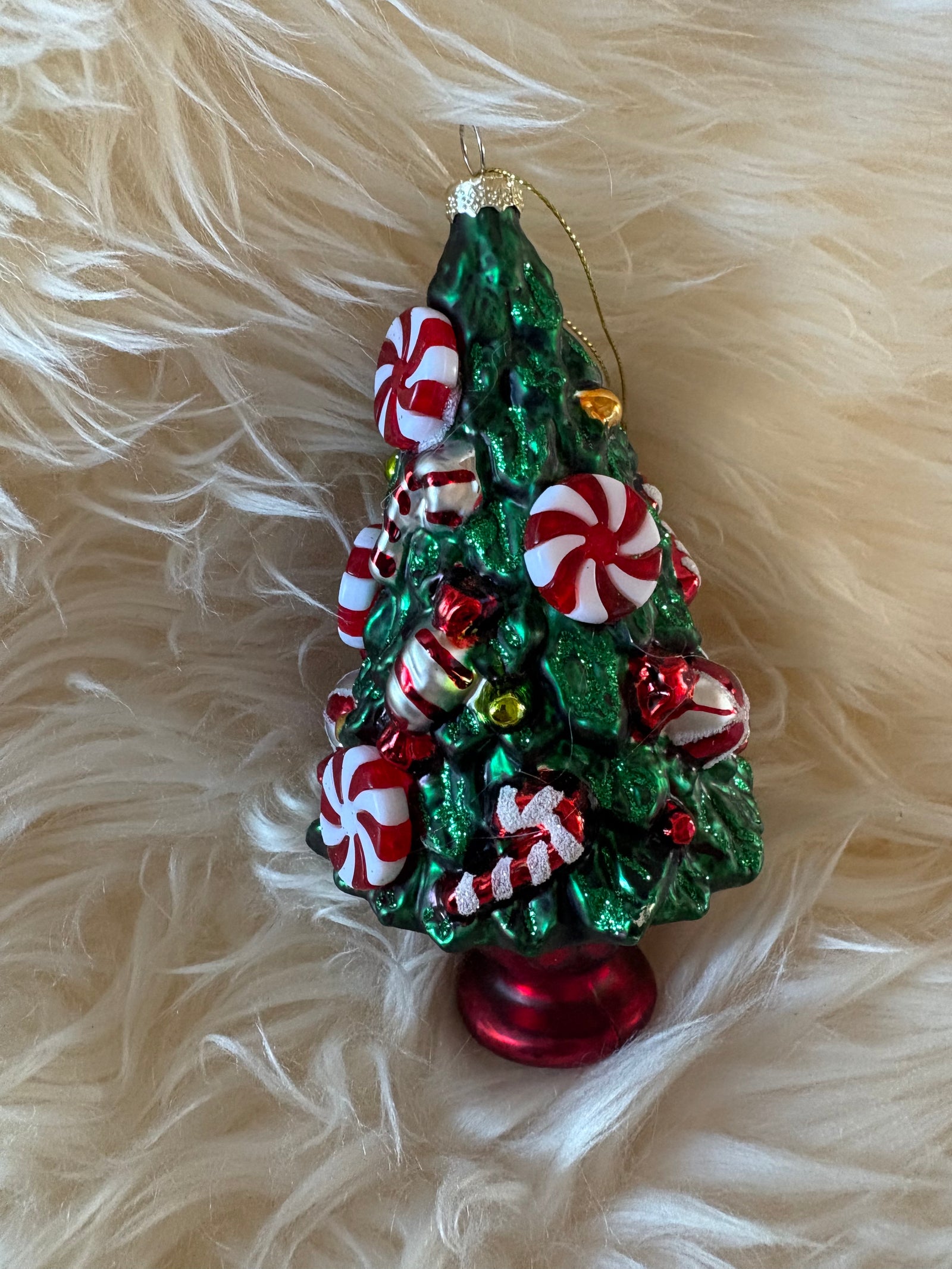 Peppermint Dream Glass Ornament