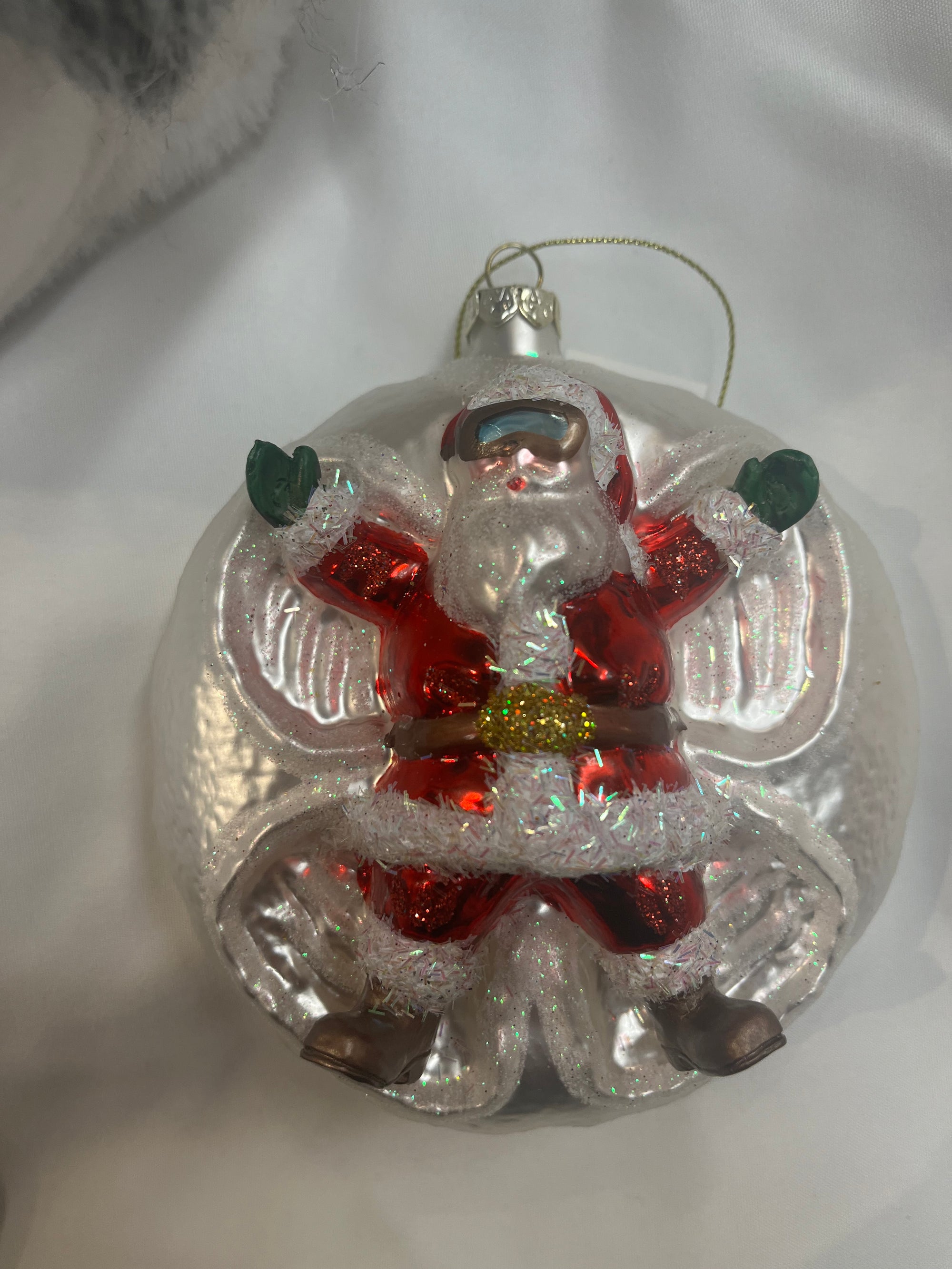 Santa Snow Angel Ornament