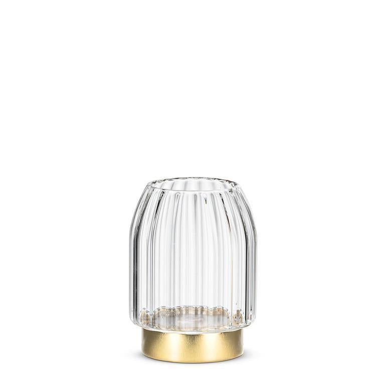Gold & Glass LED Vase