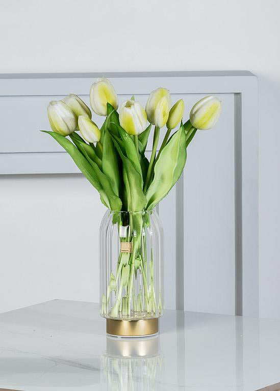 Gold & Glass LED Vase