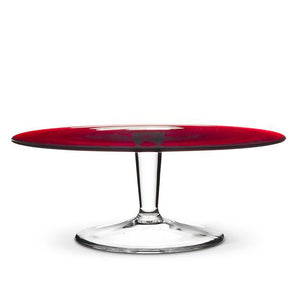 Regal Ruby Glass Cake Pedestal