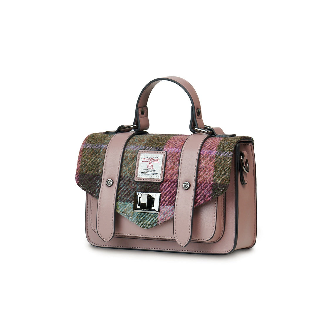 The Medium Satchel - Pink & Green Tartan