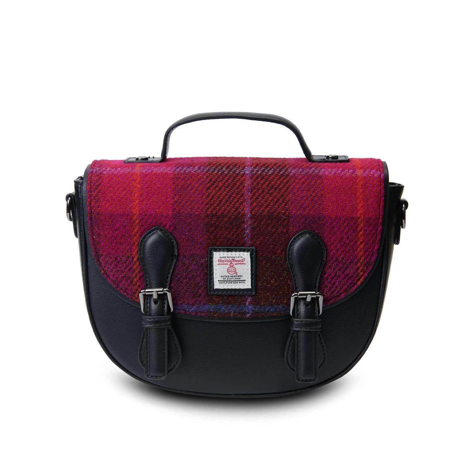 The Medium Cobble Satchel - Fuchsia  Tartan