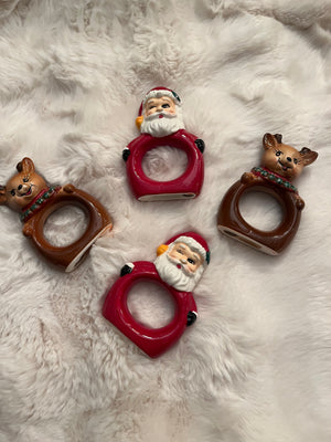 Santa and Reindeer Napkin Rings