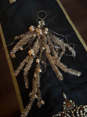 Vintage Tinsel Teardrop Swag