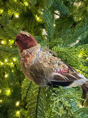 Gilded Songbird Clip Ornament