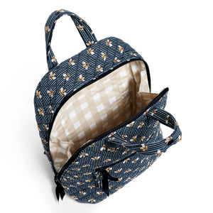 Mini Tote Pack - Navy Bees
