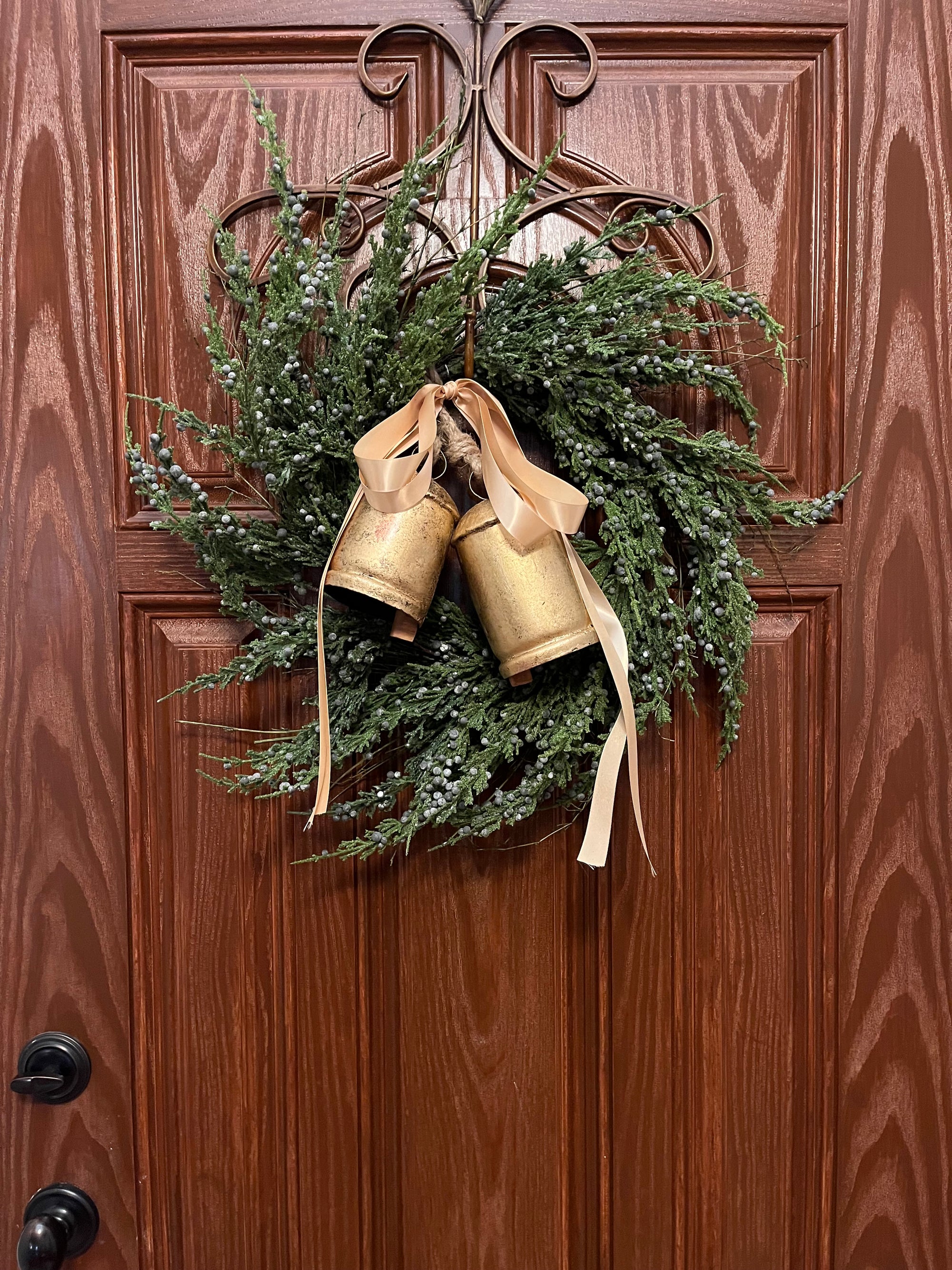 Juniper and Cypress Wreath with Manor Bells