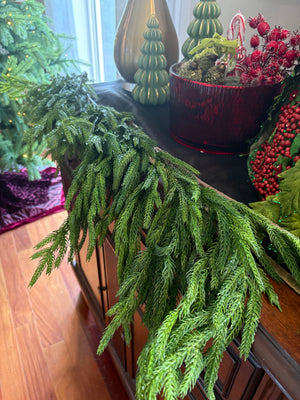 Fresh Touch Norfolk Dripping Pine Garland