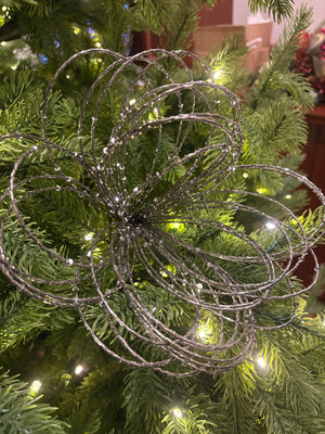 Silver Shimmer Burst Ornament