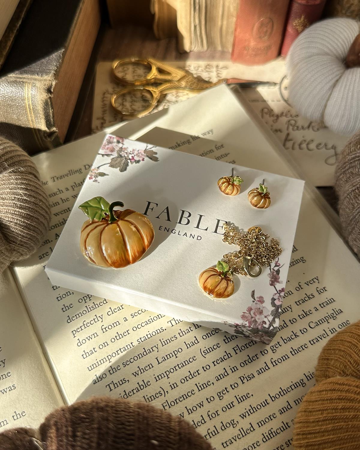 Enamel Pumpkin Studs