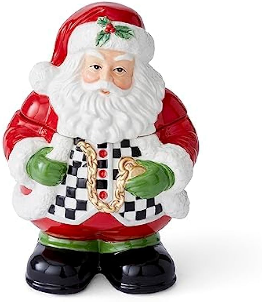 Black & White Santa Candy Jar