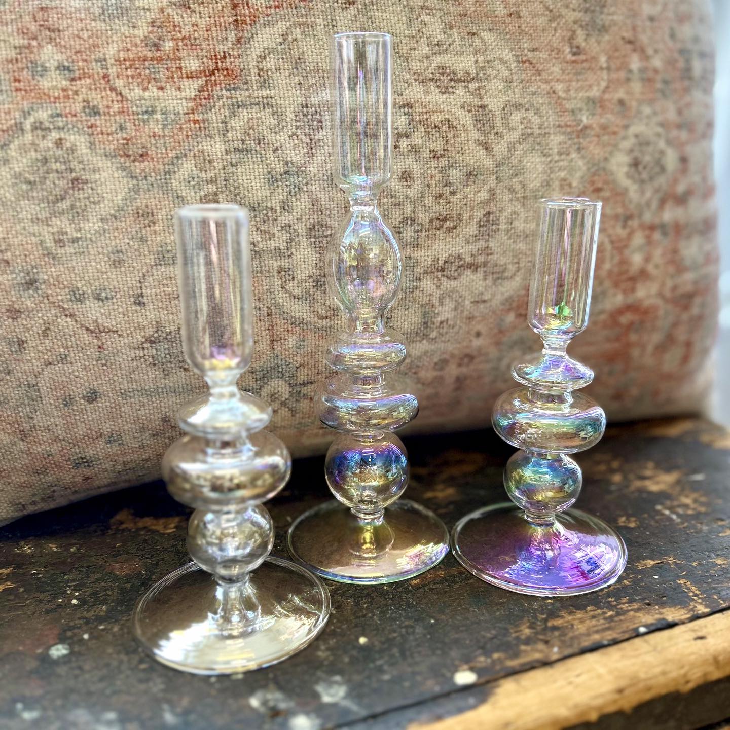 Iridescent Candle Holders