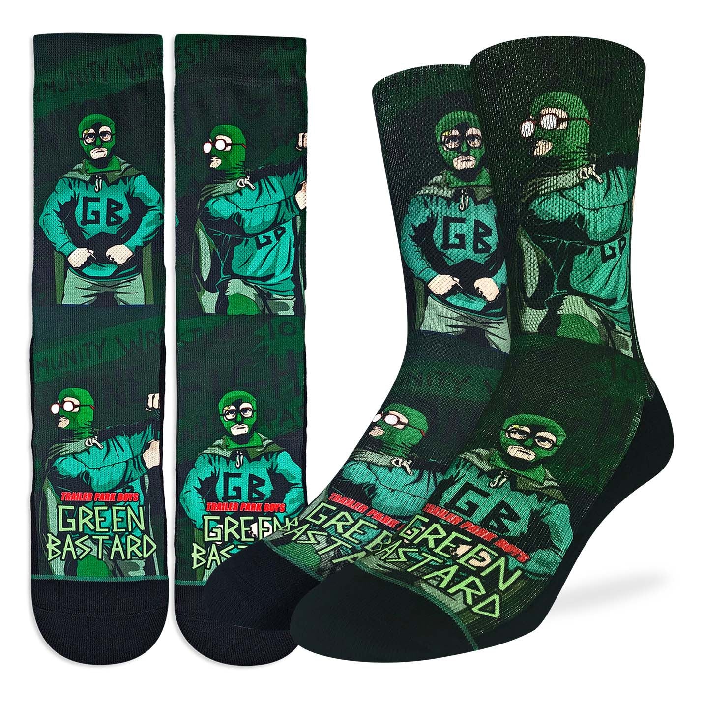 Trailer Park Boys Green Bastard Socks (Size 8-13)