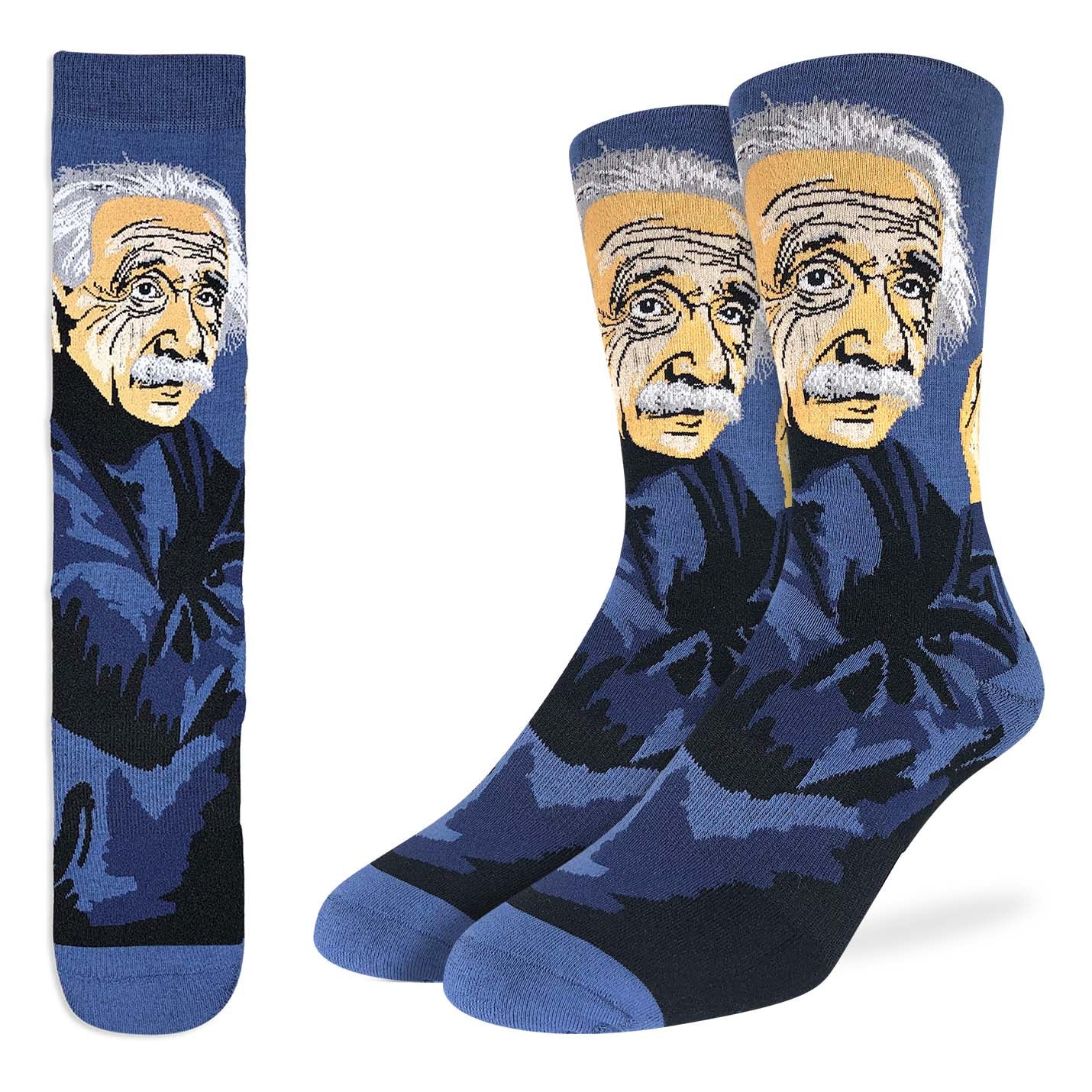 Albert Einstein Thinking Socks (Size 8-13)