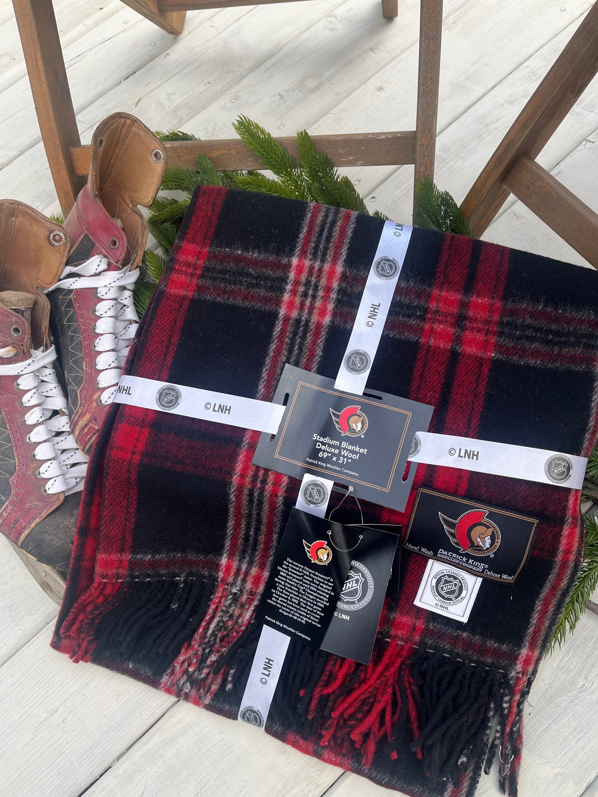 Ottawa Senators NHL Tartan Blanket