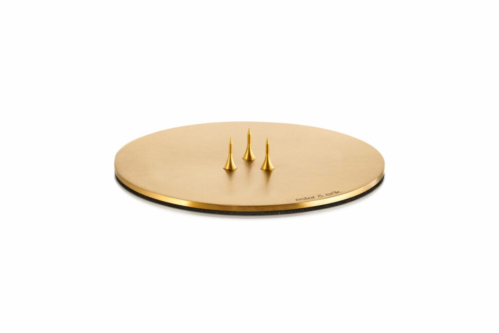 Matte Gold Candle Plate