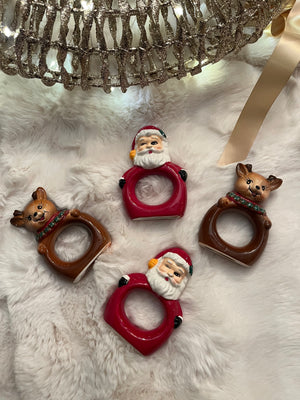 Santa and Reindeer Napkin Rings