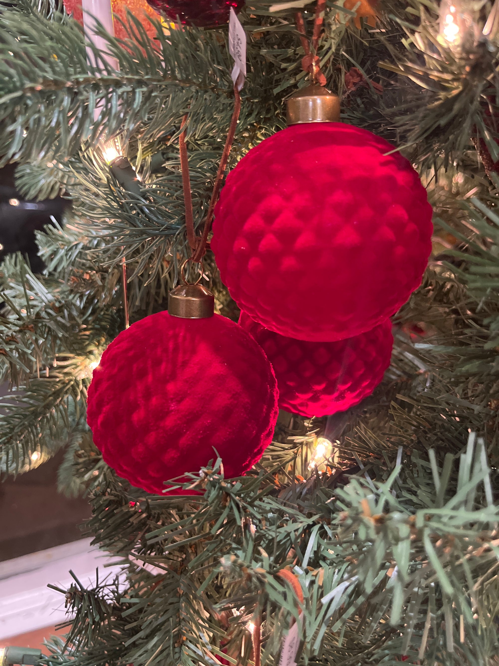 Diamond Flocked Ornaments