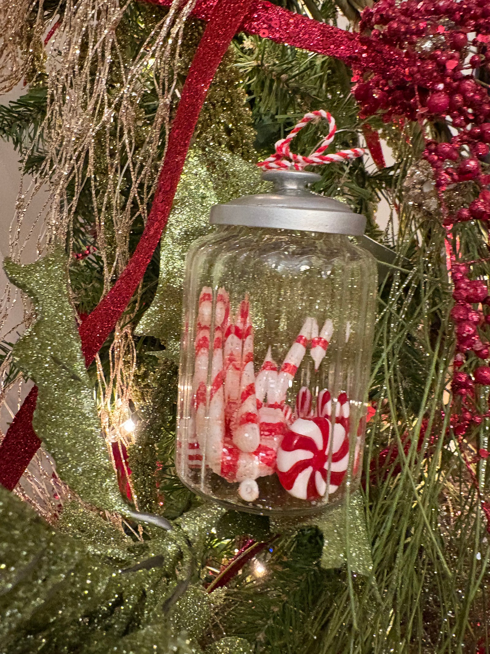 Peppermint Candy Jar Ornament