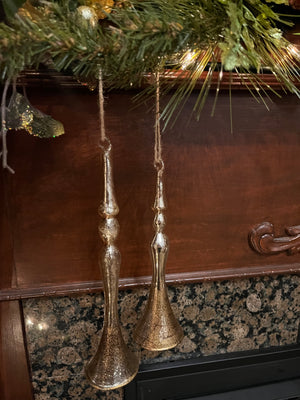 Gold Horn Ornaments