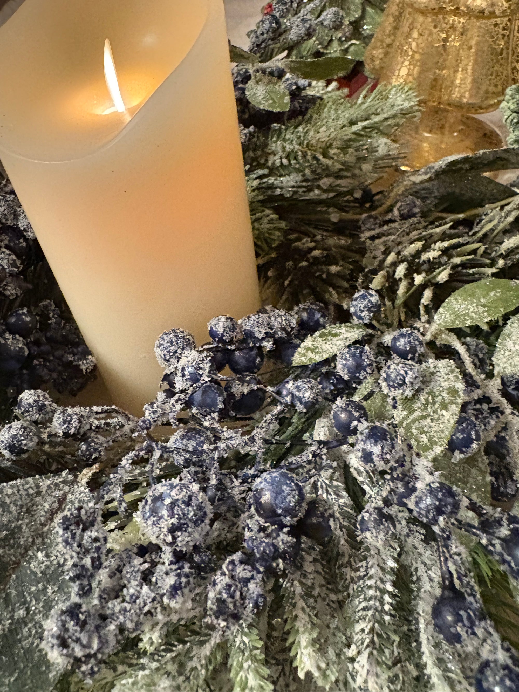 Frosted Forest Wreath/Candle Ring