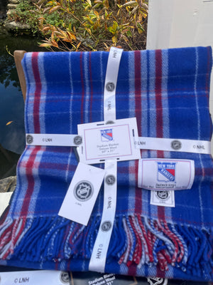 New York Rangers NHL Tartan Blanket