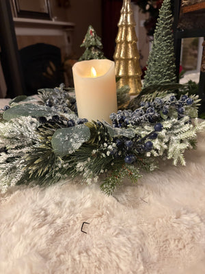 Frosted Forest Wreath/Candle Ring