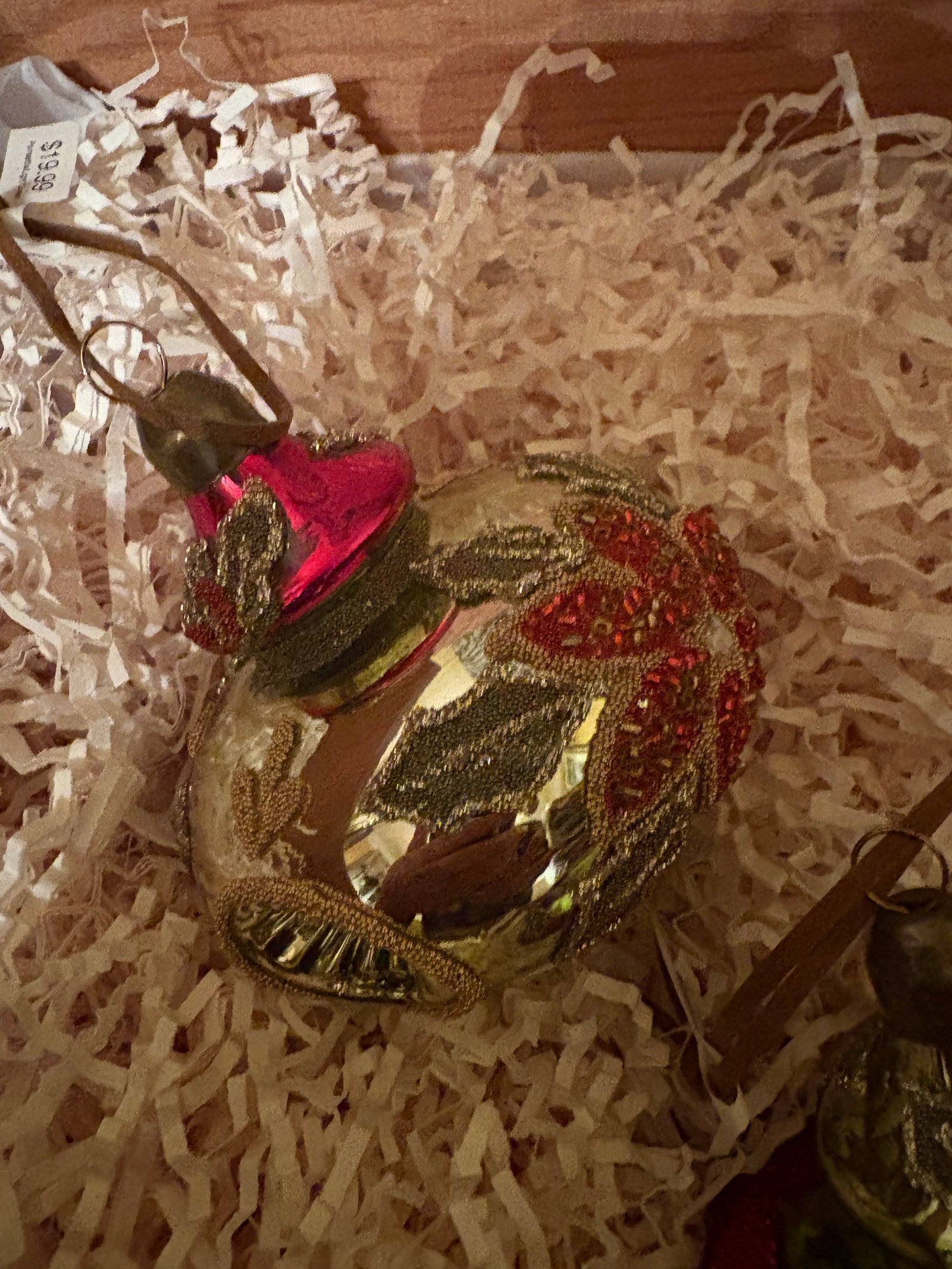 Celestial Poinsettia Heirloom Finial