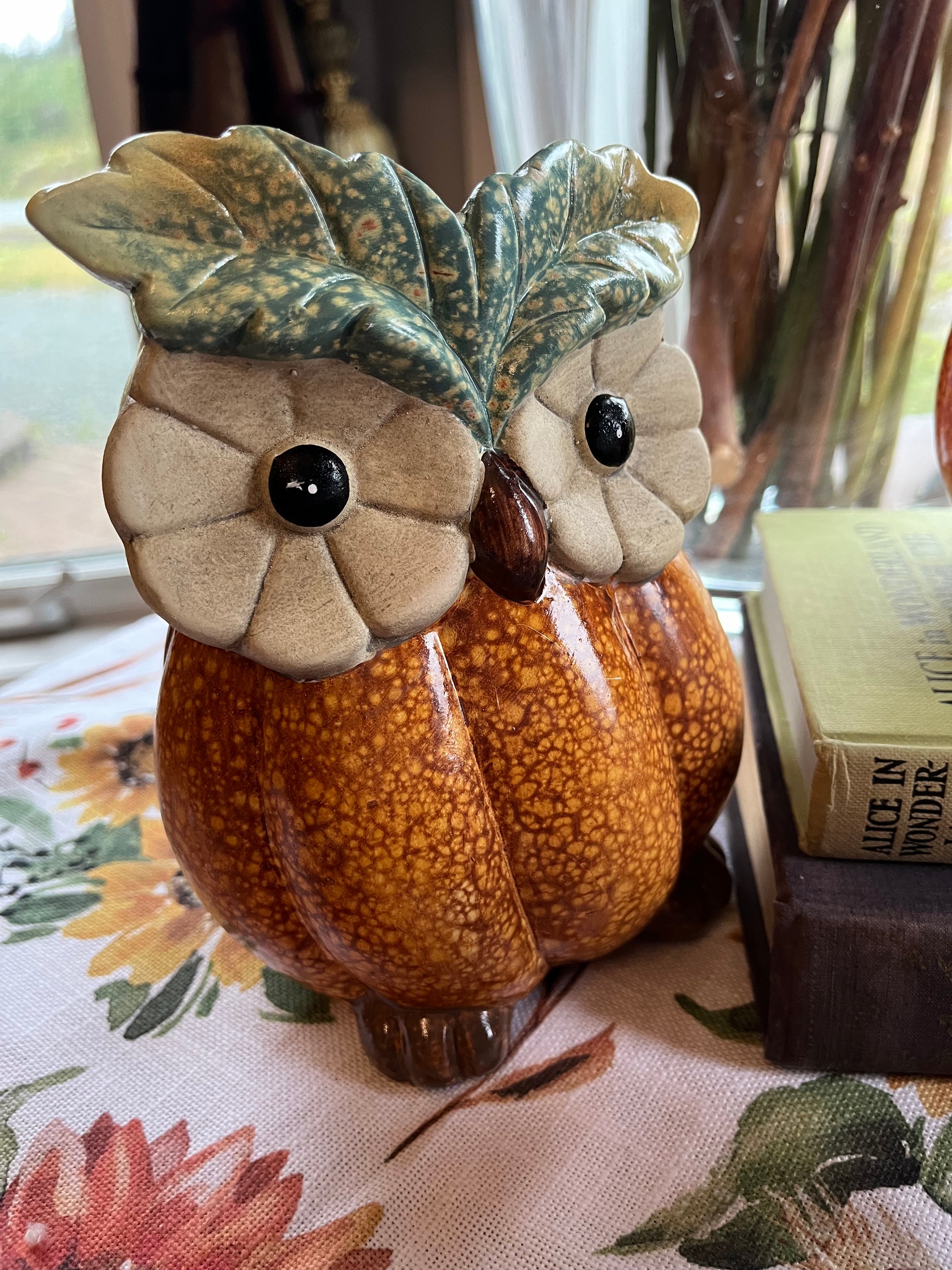 Pumpkin Owl Figurines