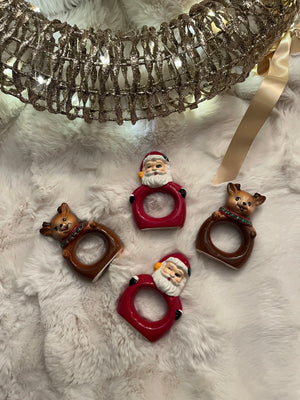 Santa and Reindeer Napkin Rings