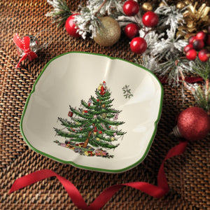 Spode Christmas Tree Square Sculpted Dish - 5"