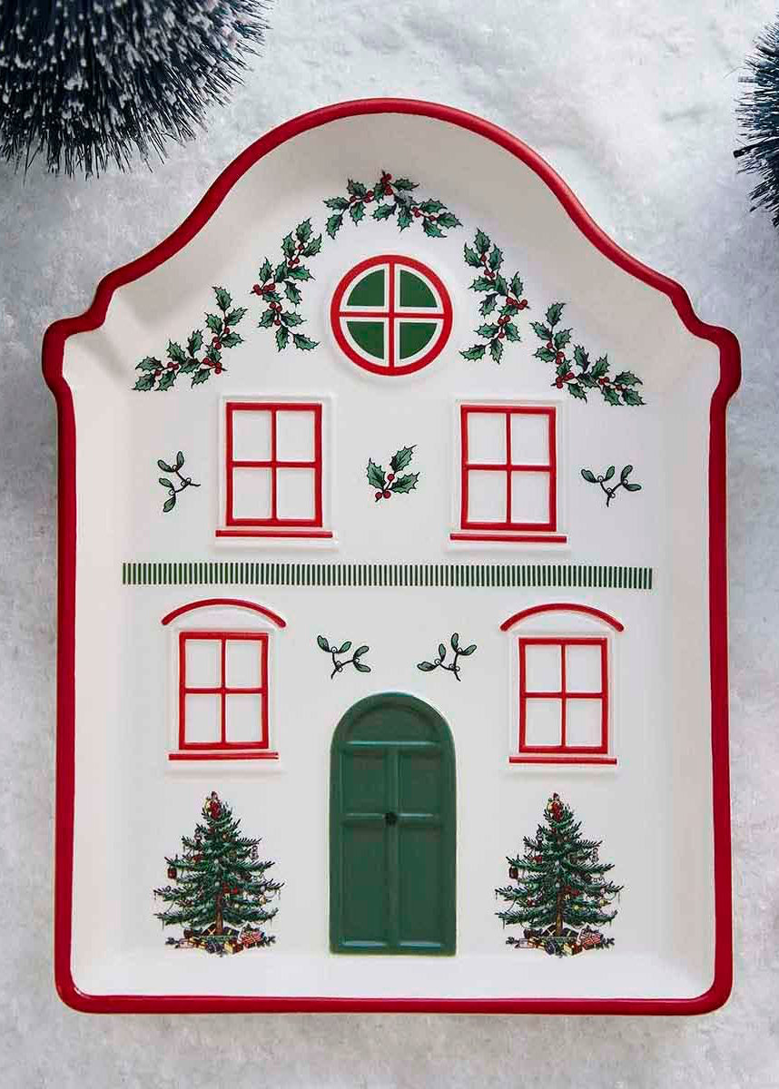 Spode Christmas Village Tidbit Tray