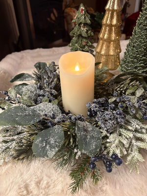 Frosted Forest Wreath/Candle Ring