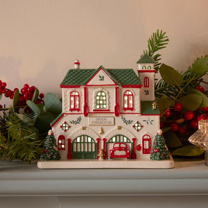 Spode LED Fire Station - Spode Christmas Village