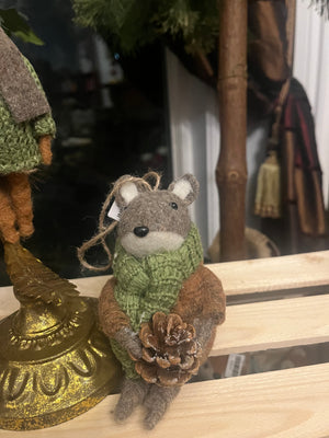 Woodland Fox and Squirrel Ornaments