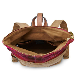 Canvas Backpack - Fuchsia Tartan