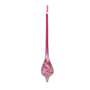 Iridescent Red Drop Ornament