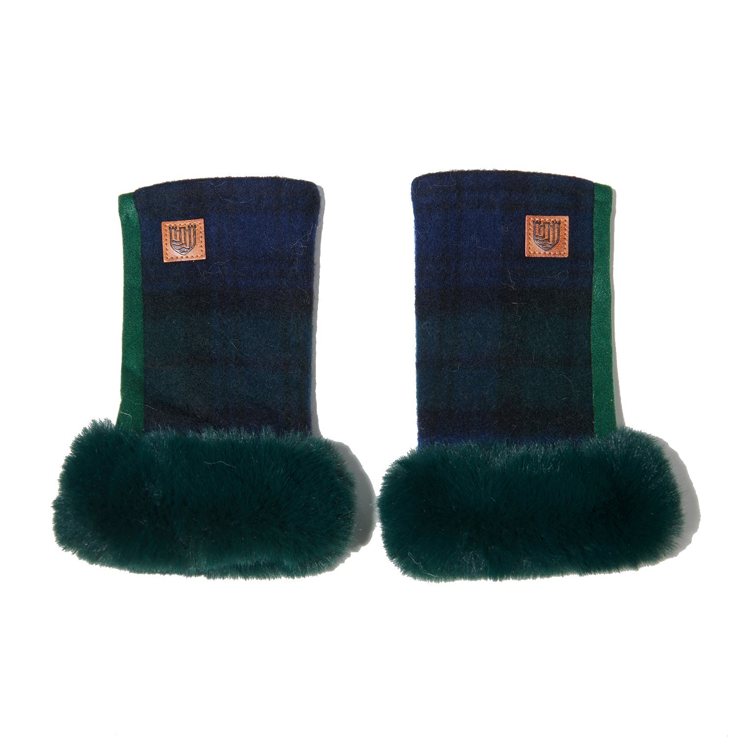 Islander Lambswool Mittens - Black Watch Tartan