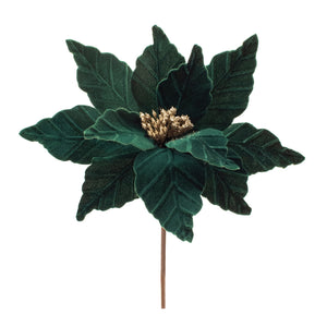 21” Emerald Velvet Poinsettia