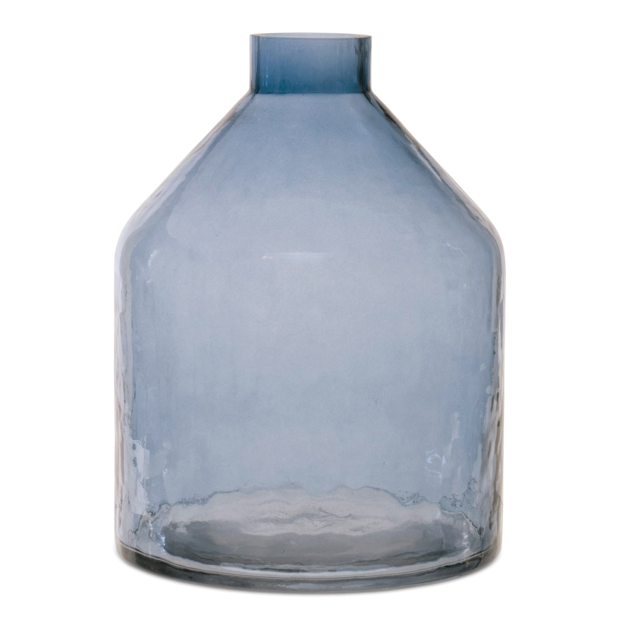 Clear Blue Glass Vase