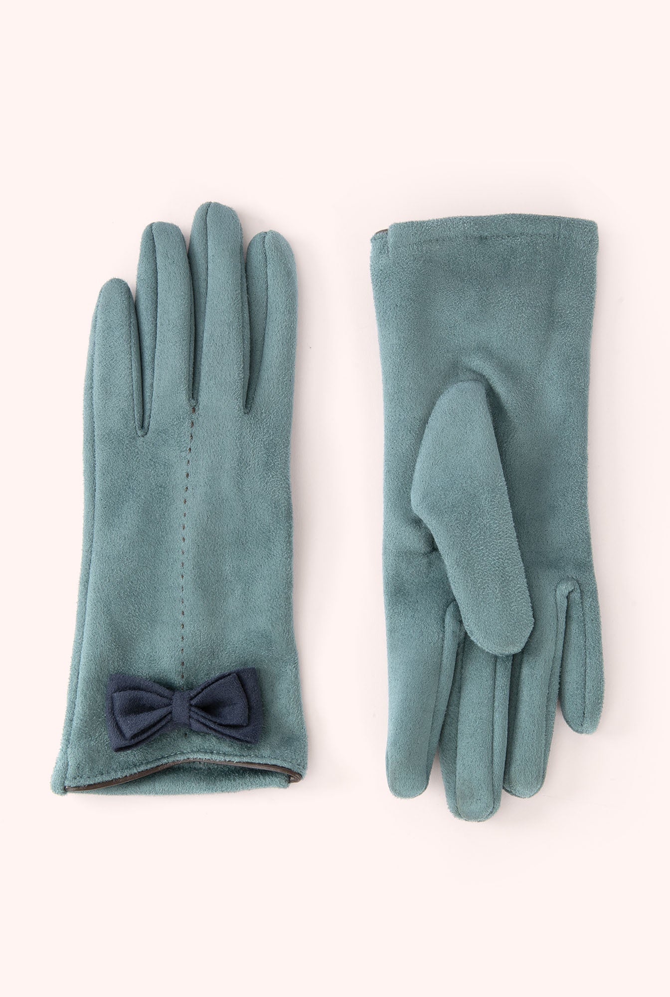Adalyn Gloves - Ice & Navy